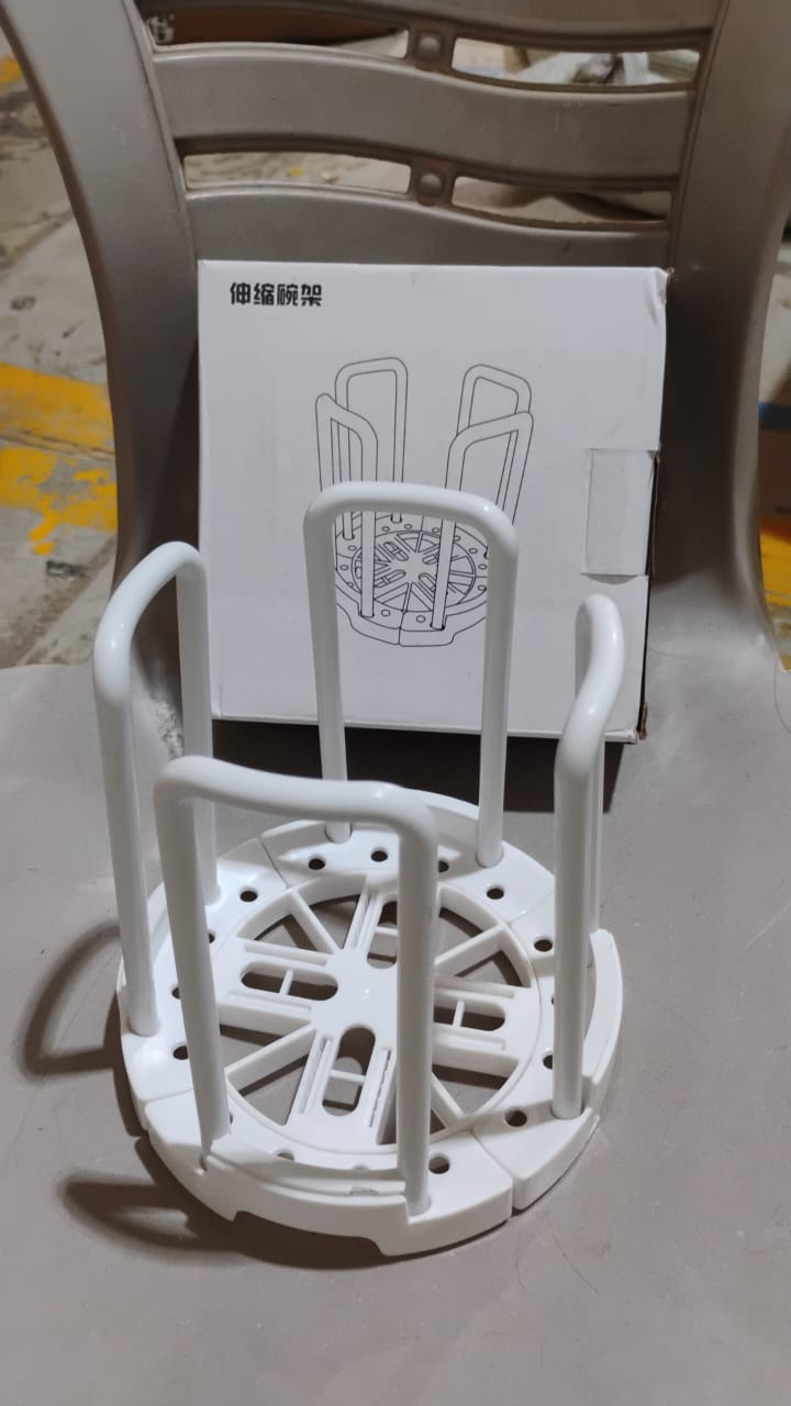 Plastic Bowl Holder Bowl Organizer Drain Rack (1 Pc) Plastic Bowl Holder Bowl Organizer Drain Rack (1 Pc)
